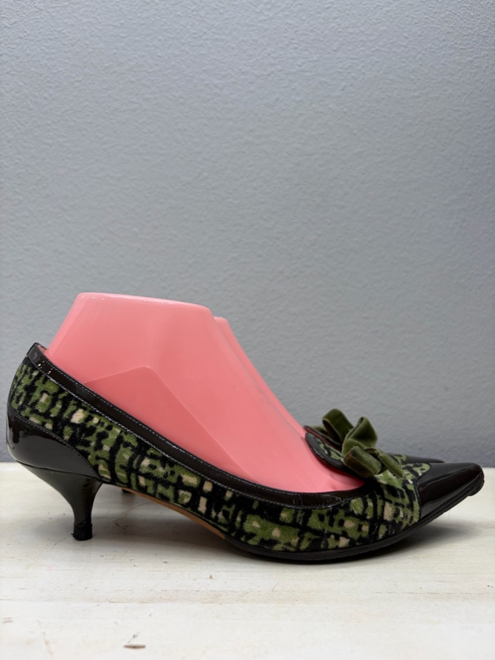 Moschino Y2K Green Pointed Heels Size 8 - Picture 3 of 7